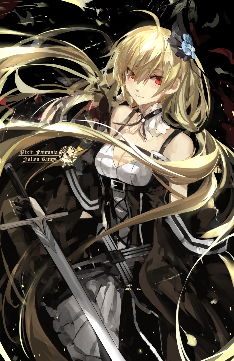 dress, pixiv_fantasia, pixiv_fantasia_fallen_kings, saberiii, sword