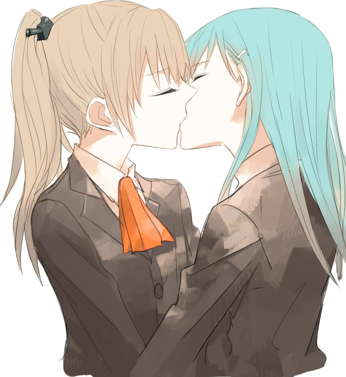 gogono_pan'ya, kantai_collection, kumano_(kancolle), suzuya_(kancolle), yuri