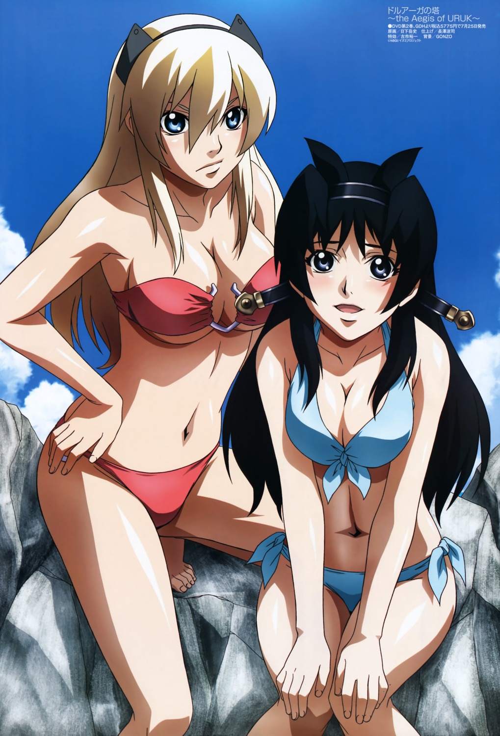 bikini, cleavage, fatina, feet, kaaya, kusaka_takeshi, swimsuits, tower_of_druaga, underboob