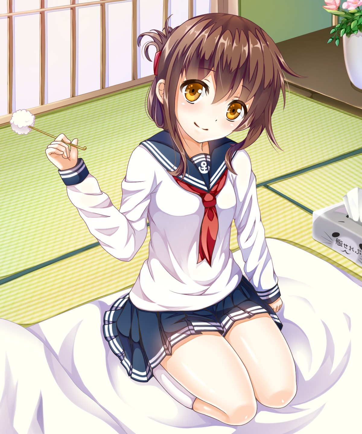 hakuda_tofu, inazuma_(kancolle), kantai_collection, seifuku