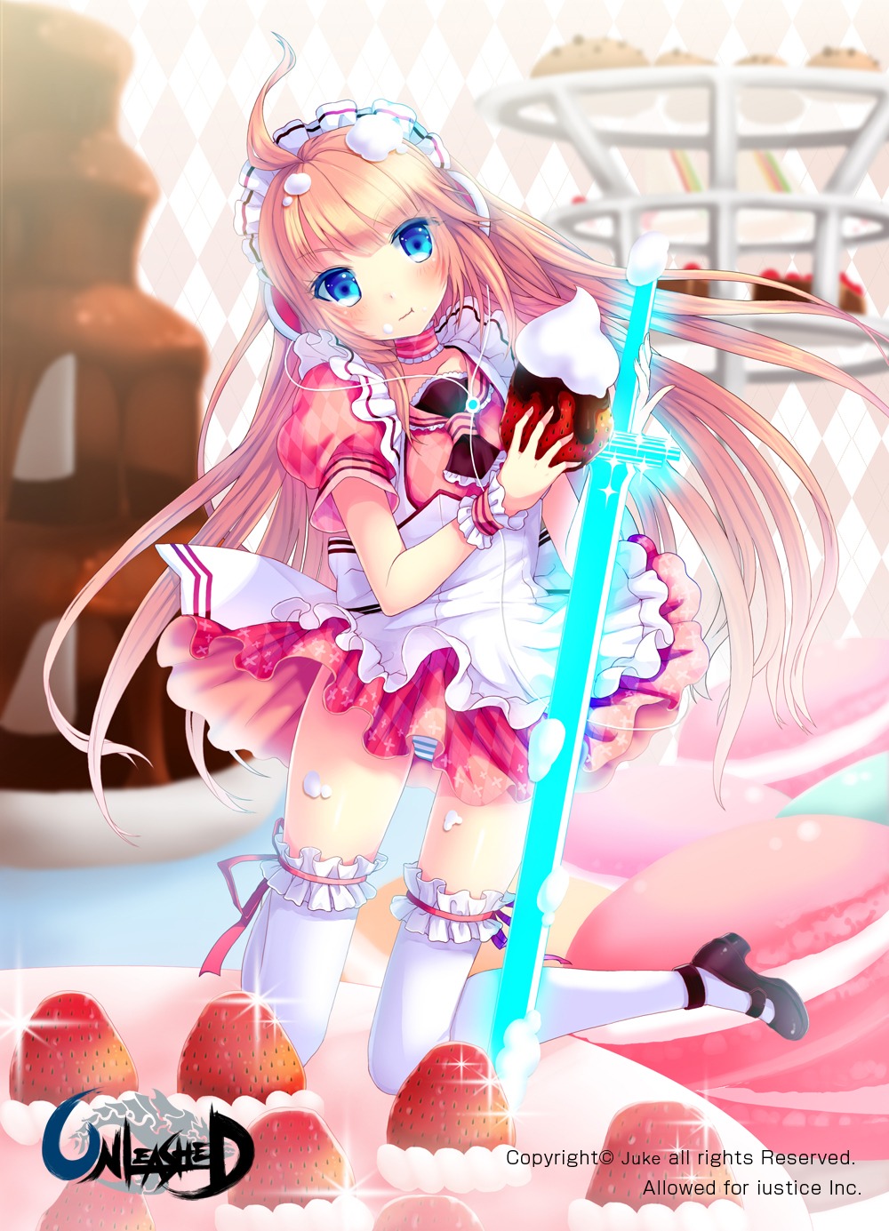 juke, lolita_fashion, pantsu, shimapan, sword, thighhighs, unleashed