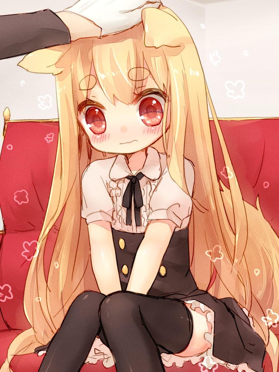 animal_ears, sad_fuka, tail, thighhighs