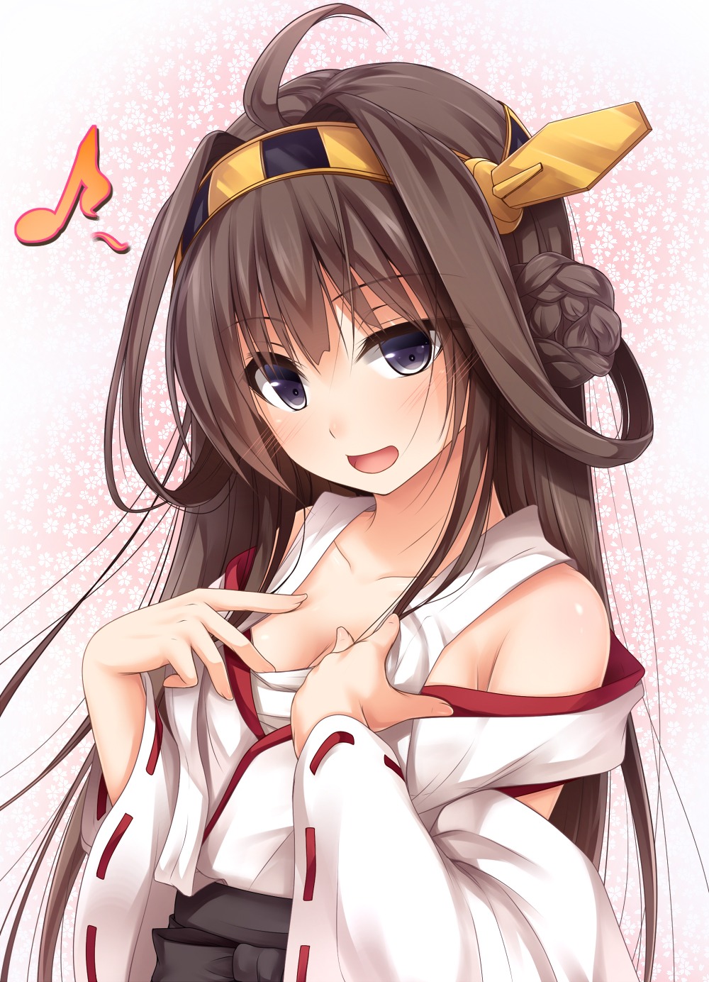 cleavage, haryuu, kantai_collection, kongou_(kancolle)