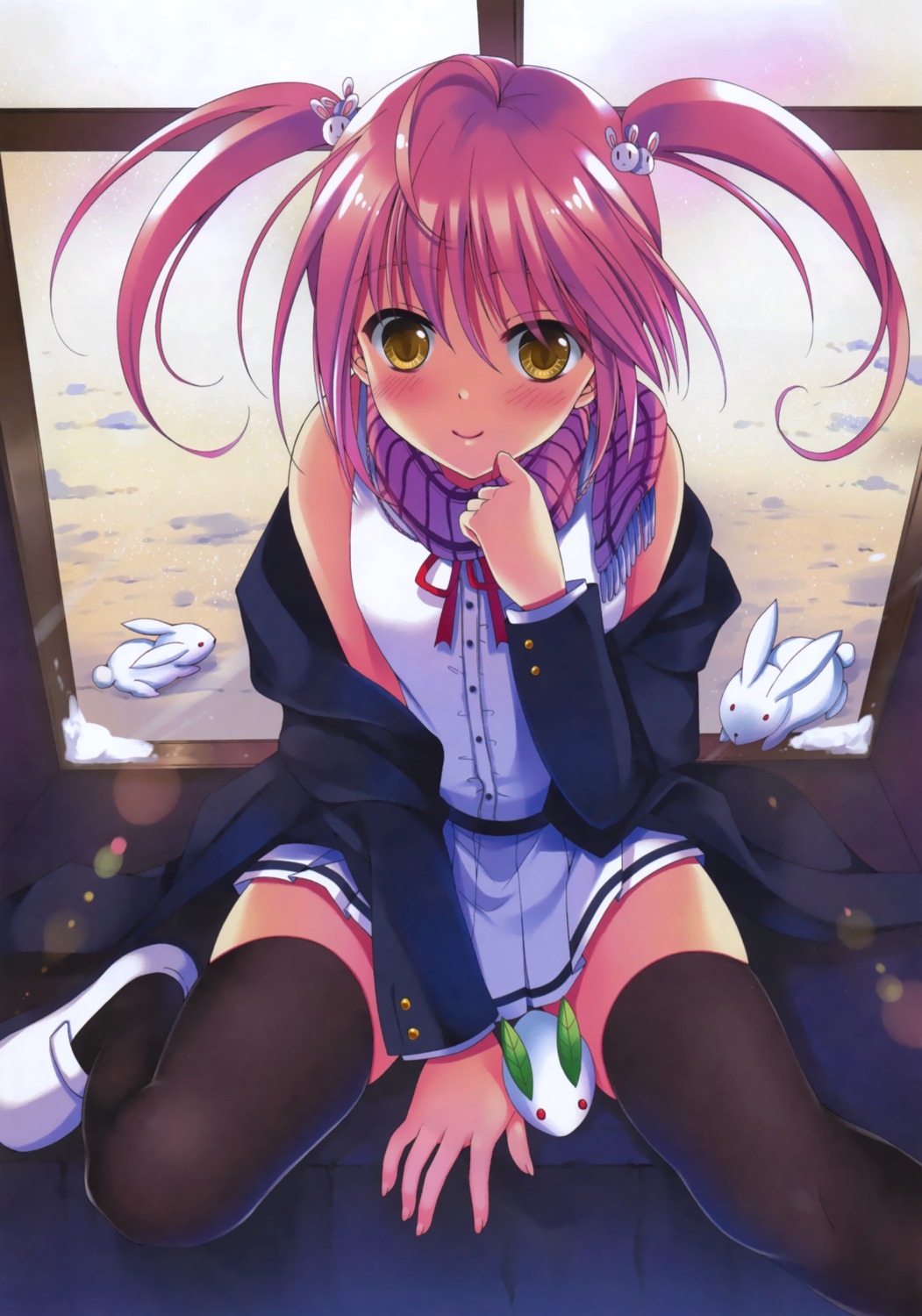 color_issue, hanahanamaki, seifuku, thighhighs