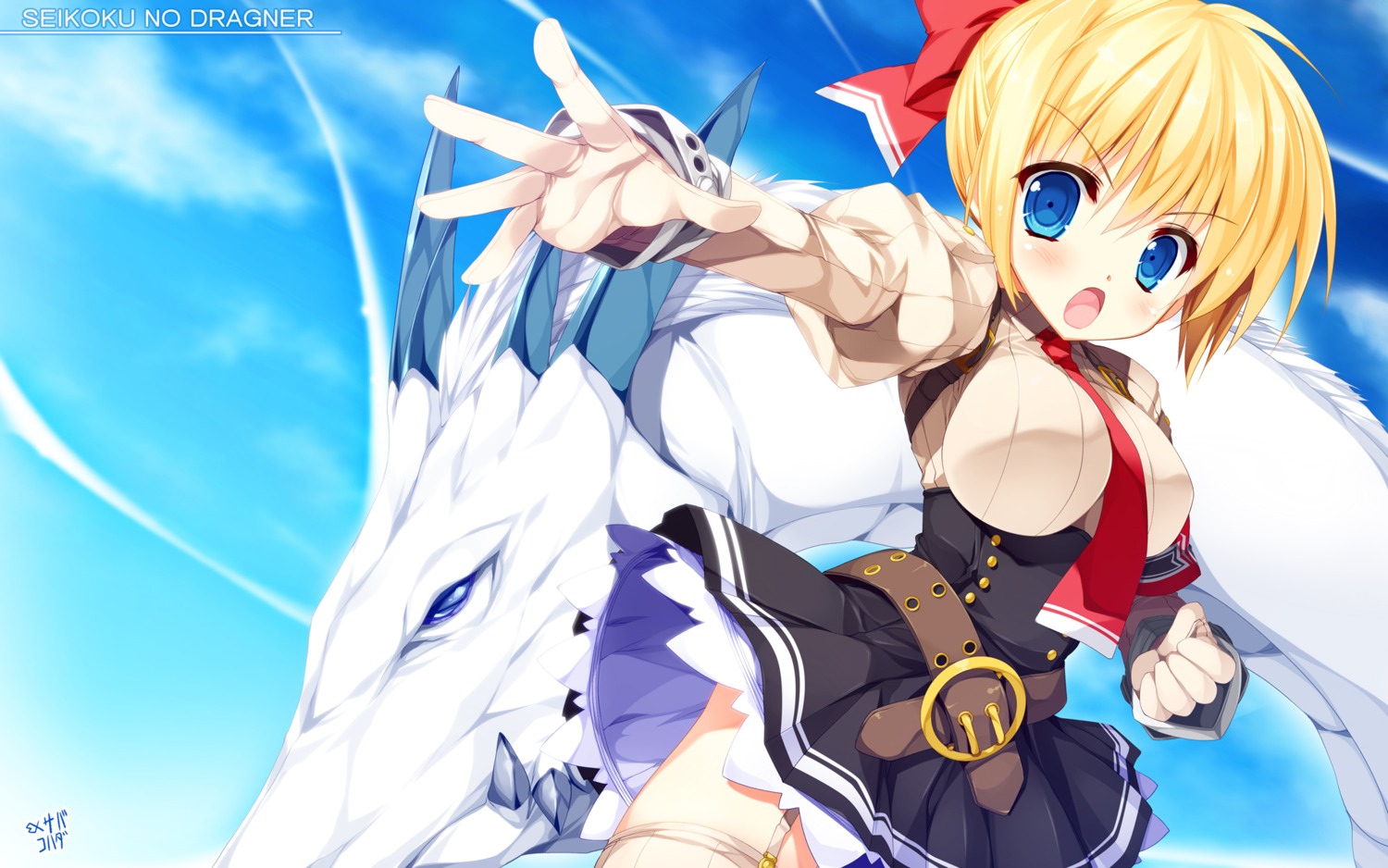 monster, seikoku_no_dragner, shimesaba_kohada, silvia_lautreamont, stockings, thighhighs, wallpaper