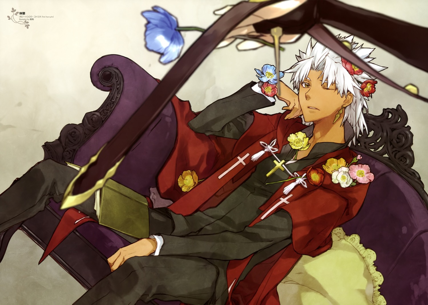 amakusa_shirou_tokisada_(fate), fate/apocrypha, fate/stay_night, male, medori, semiramis_(fate), type-moon