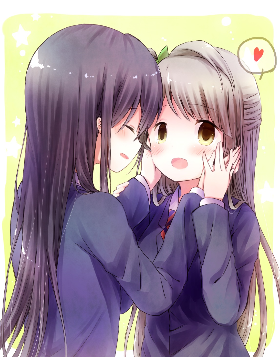 love_live!, love_live!_(series), minami_kotori, sakuyunomi, seifuku, sonoda_umi, yuri