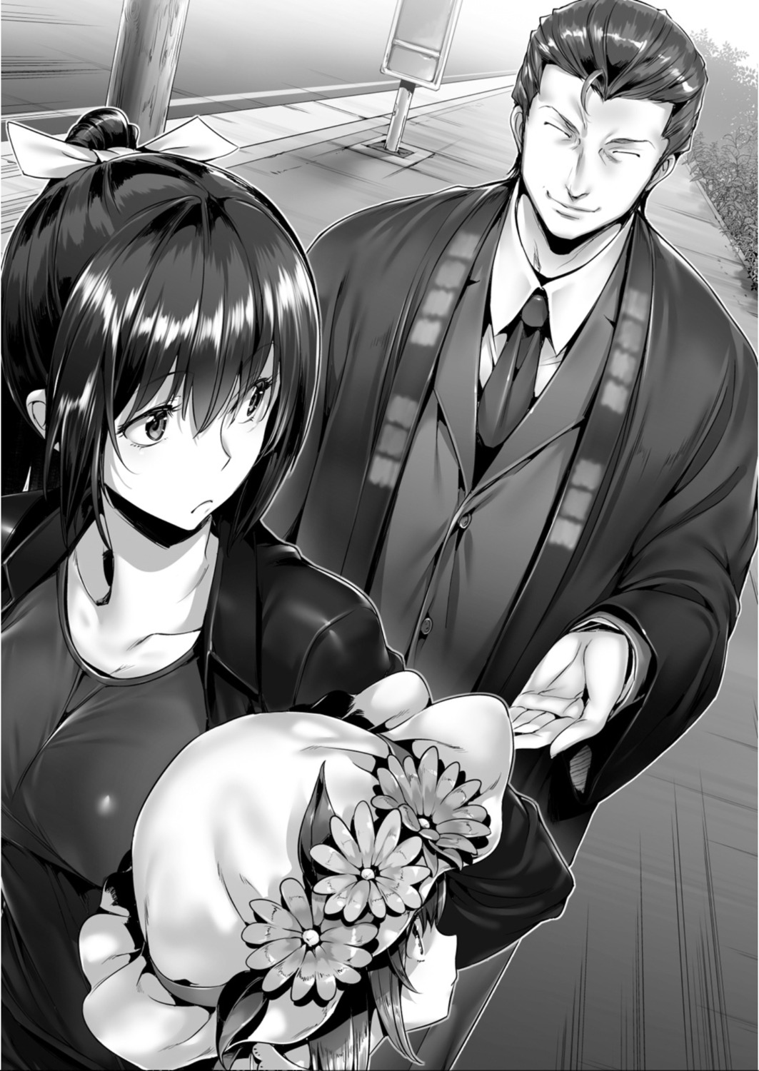 hisasi, monochrome, monogusa_neneko_no_taida_na_tanteicho, yomisaka_neneko