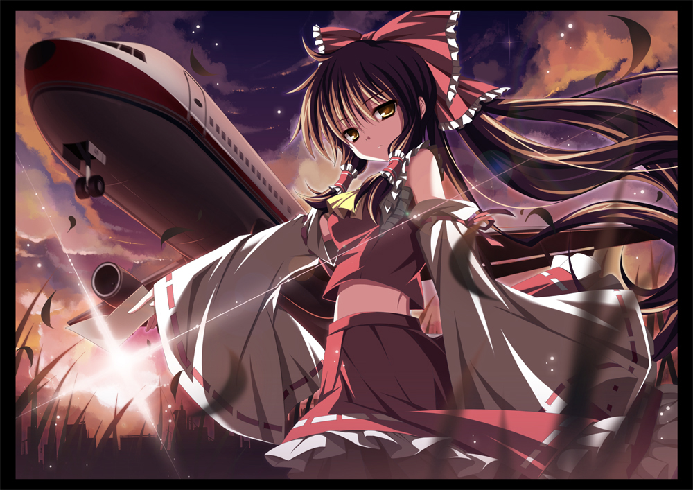 hakurei_reimu, miko, touhou, yukifuri