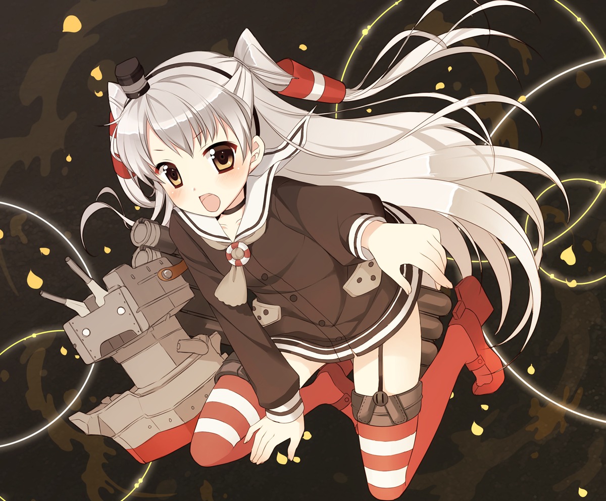 amatsukaze_(kancolle), ayamishiro, kantai_collection, rensouhou-chan, stockings, thighhighs