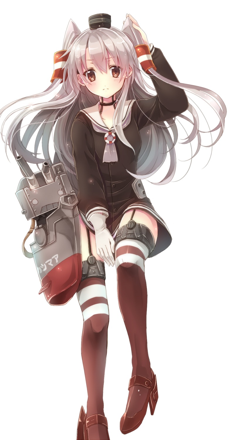 amatsukaze_(kancolle), kantai_collection, rensouhou-chan, serino_itsuki, stockings, thighhighs