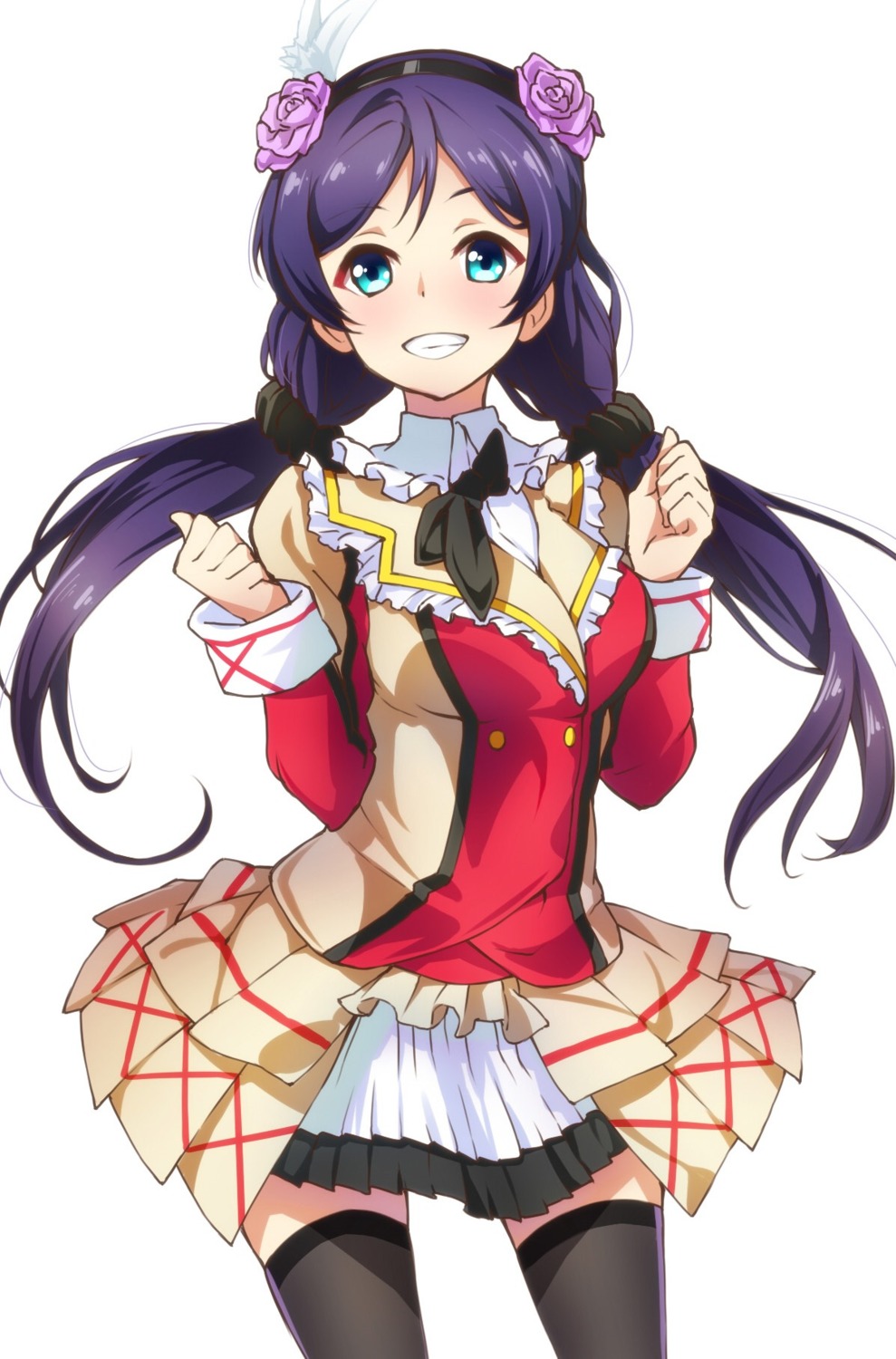 cleavage, love_live!, love_live!_(series), thighhighs, toujou_nozomi, ytk_(yutta-p)