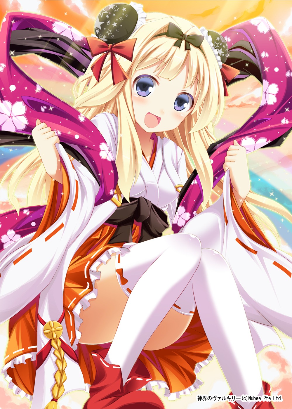 miko, stockings, thighhighs, usagi_nezumi