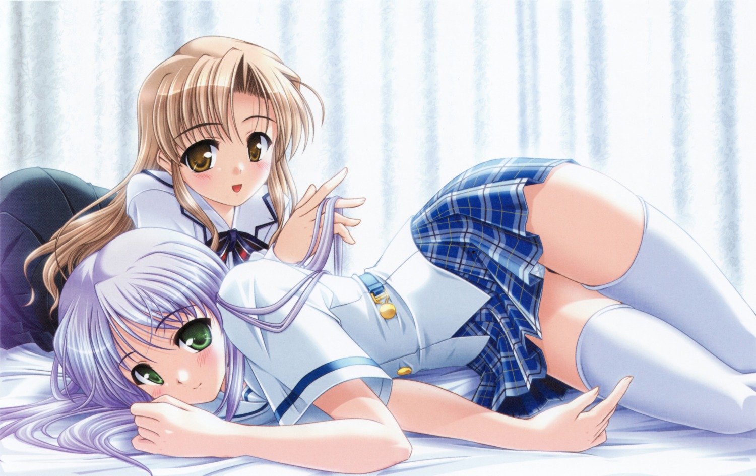 bekkankou, feena_fam_earthlight, hozumi_sayaka, pantsu, screening, seifuku, thighhighs, yoake_mae_yori_ruriiro_na