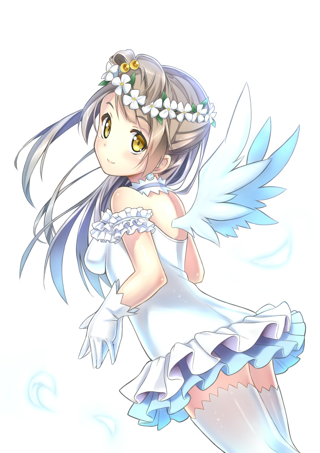 dress, love_live!, love_live!_(series), minami_kotori, shitou_(1992116210), thighhighs, wings