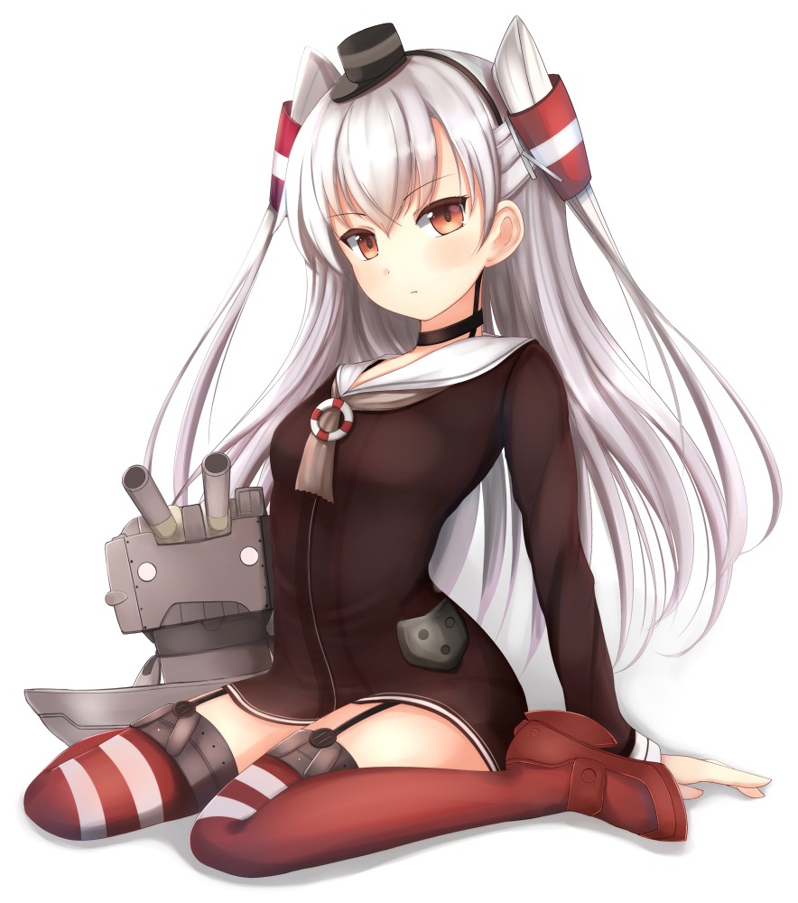 amatsukaze_(kancolle), kantai_collection, kiri_frog, rensouhou-chan, stockings, thighhighs