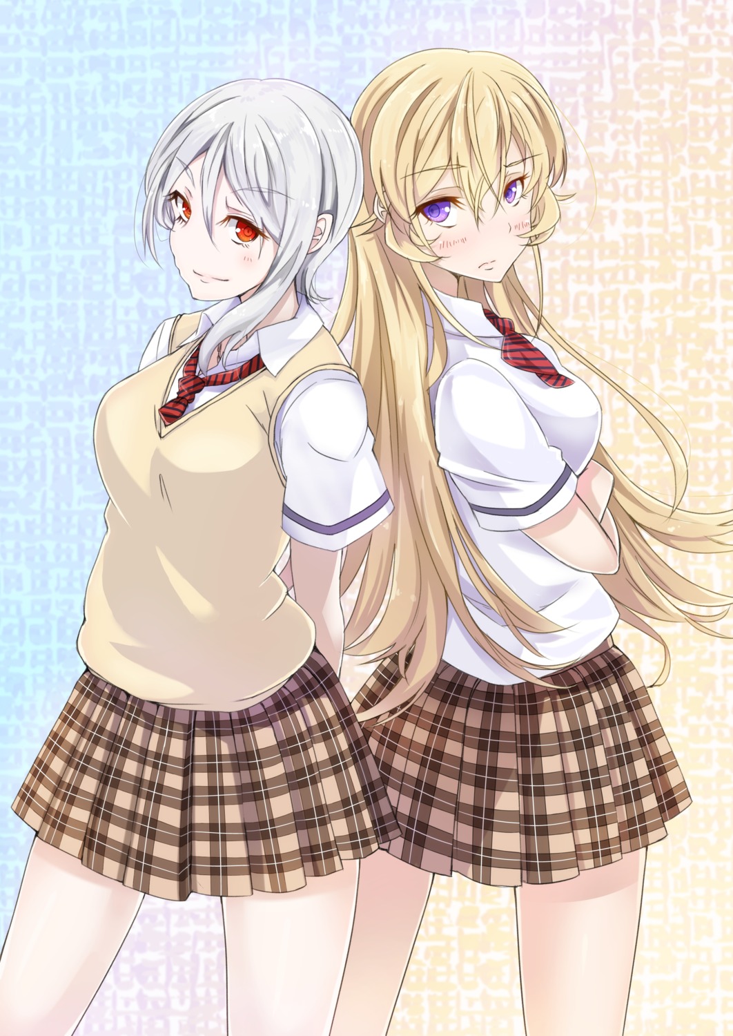 ameyoshi, nakiri_alice, nakiri_erina, seifuku, shokugeki_no_soma