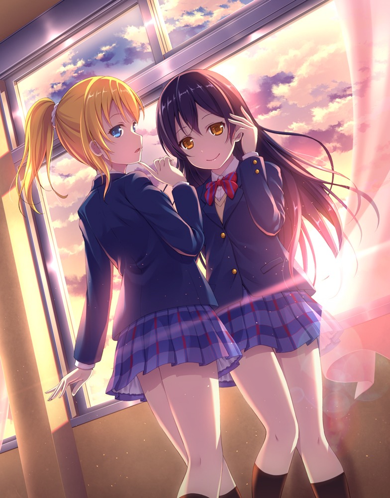 ayase_eli, love_live!, love_live!_(series), seifuku, sonoda_umi, uehara