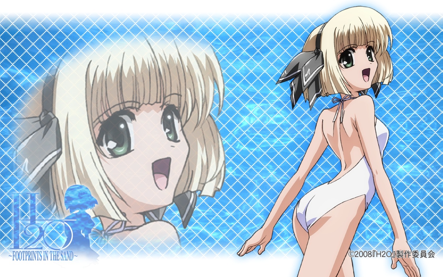 ass, h2o_~footprints_in_the_sand~, okuda_atsushi, otoha, swimsuits, wallpaper
