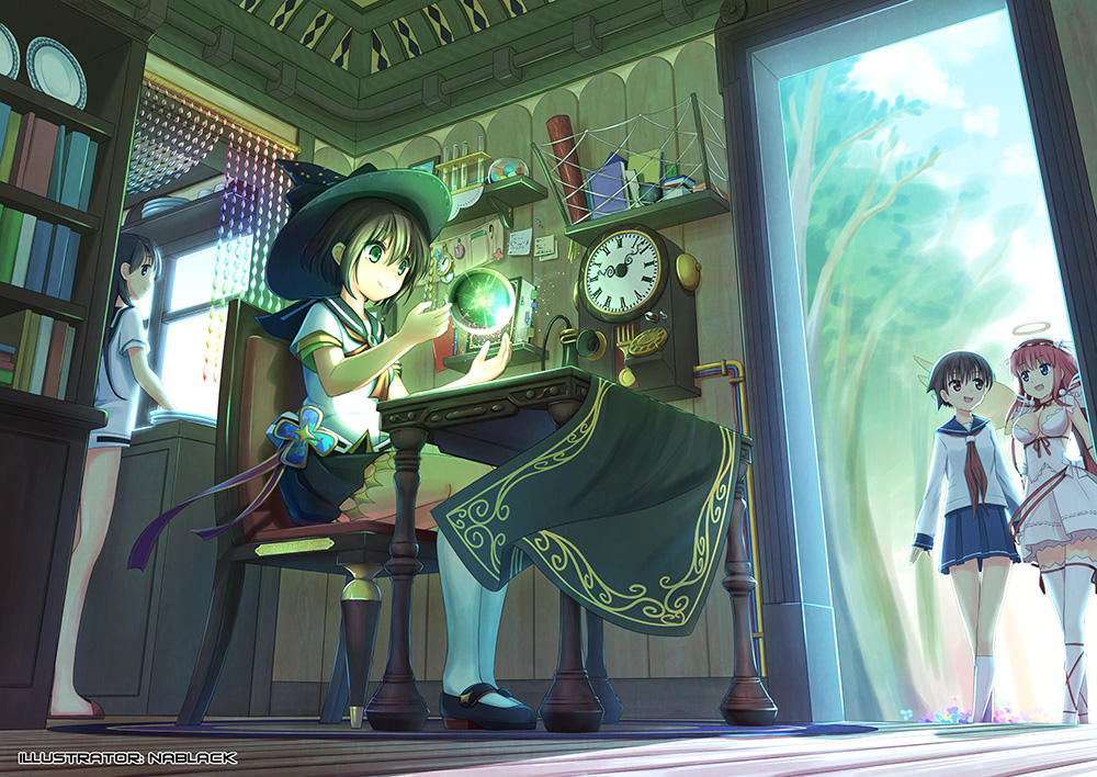 angel, cleavage, dress, haramura_nodoka, miyanaga_saki, nablack, no_bra, onjouji_toki