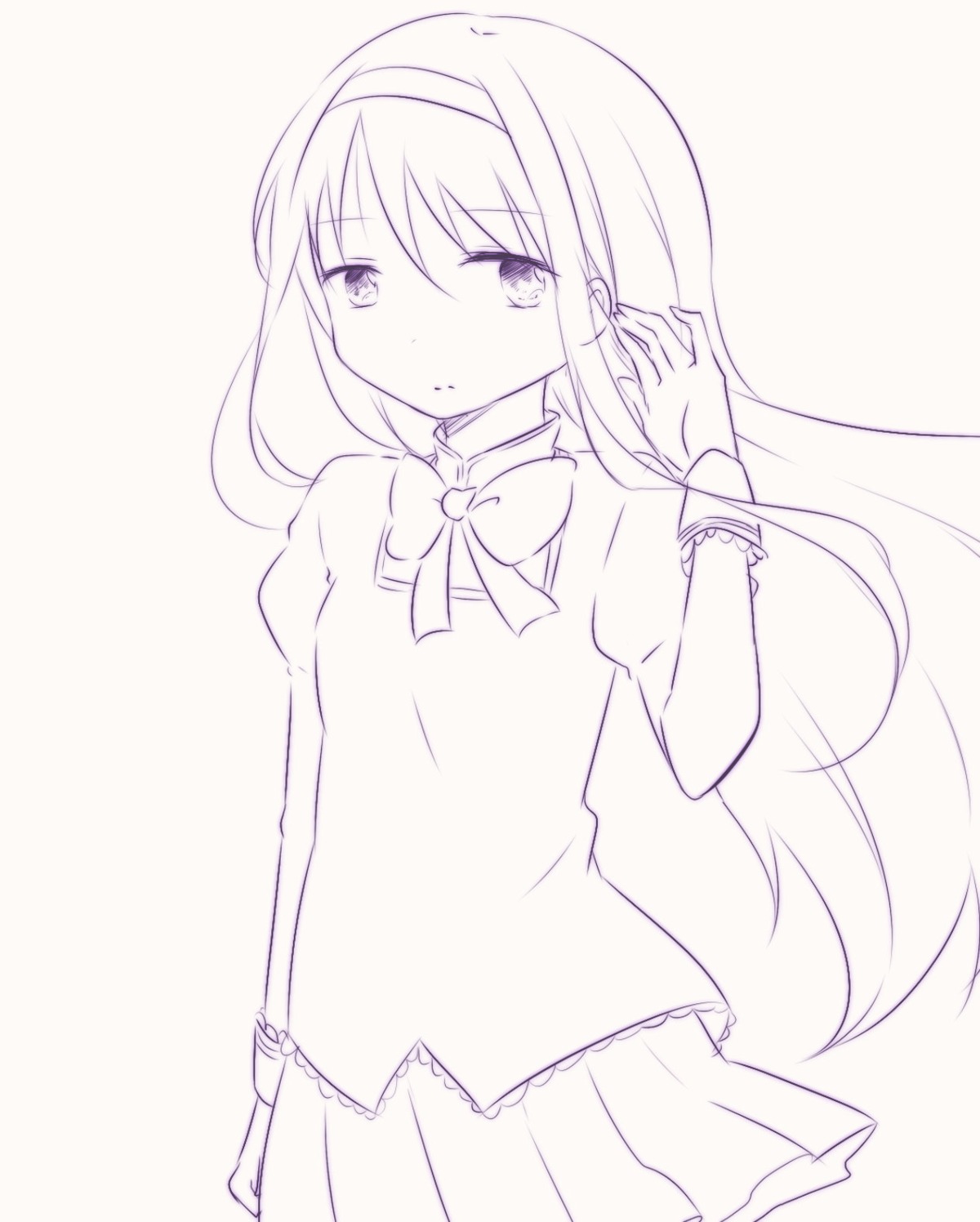 akemi_homura, koro, mahou_shoujo_madoka_magica, monochrome