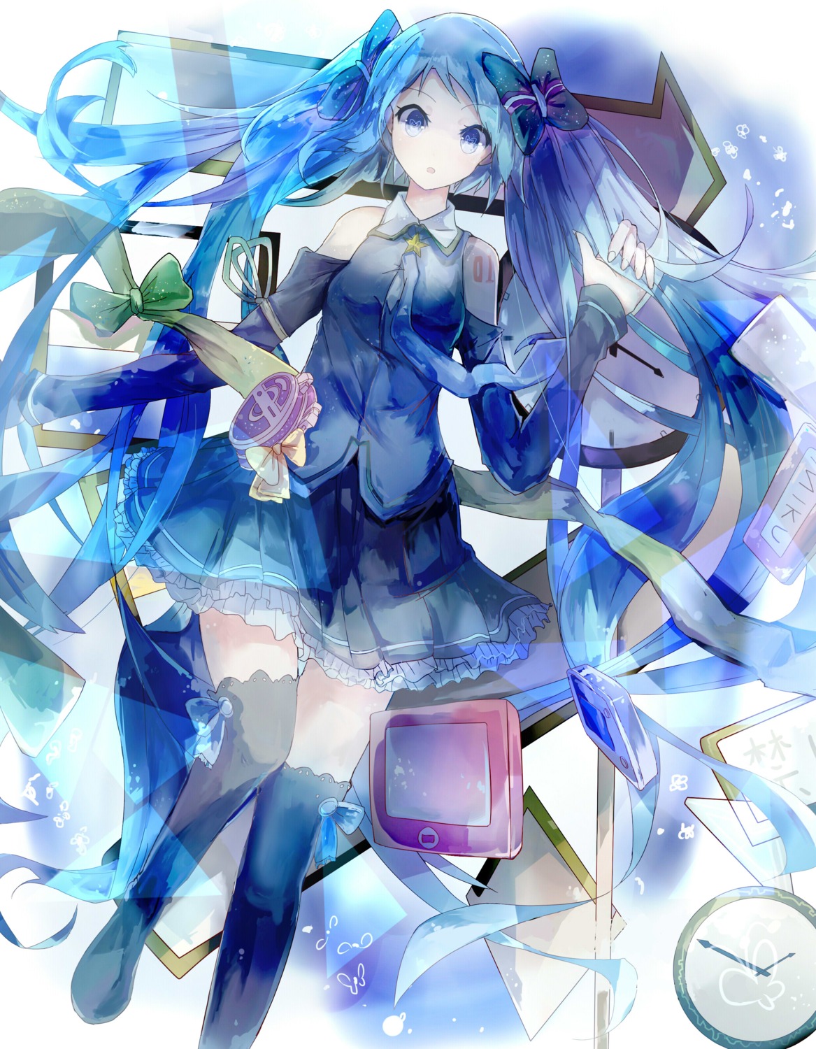 dress, hatsune_miku, thighhighs, vocaloid, zzzzxxx2010nian