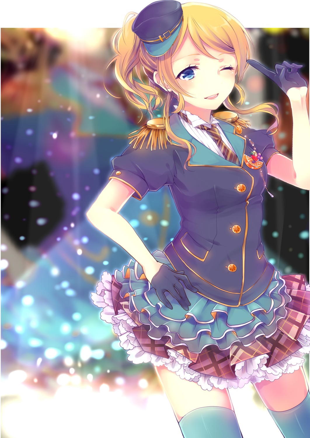 ayase_eli, dress, hina, love_live!, love_live!_(series), stockings, thighhighs