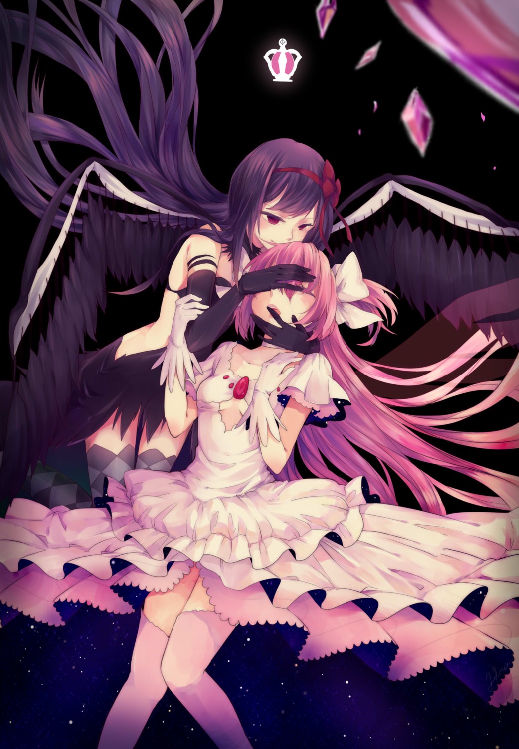 akemi_homura, hina, kaname_madoka, mahou_shoujo_madoka_magica, thighhighs, ultimate_madoka