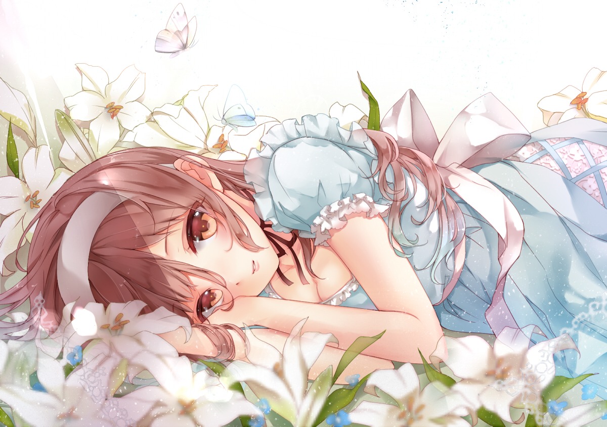 cleavage, dress, tukino_(panna)