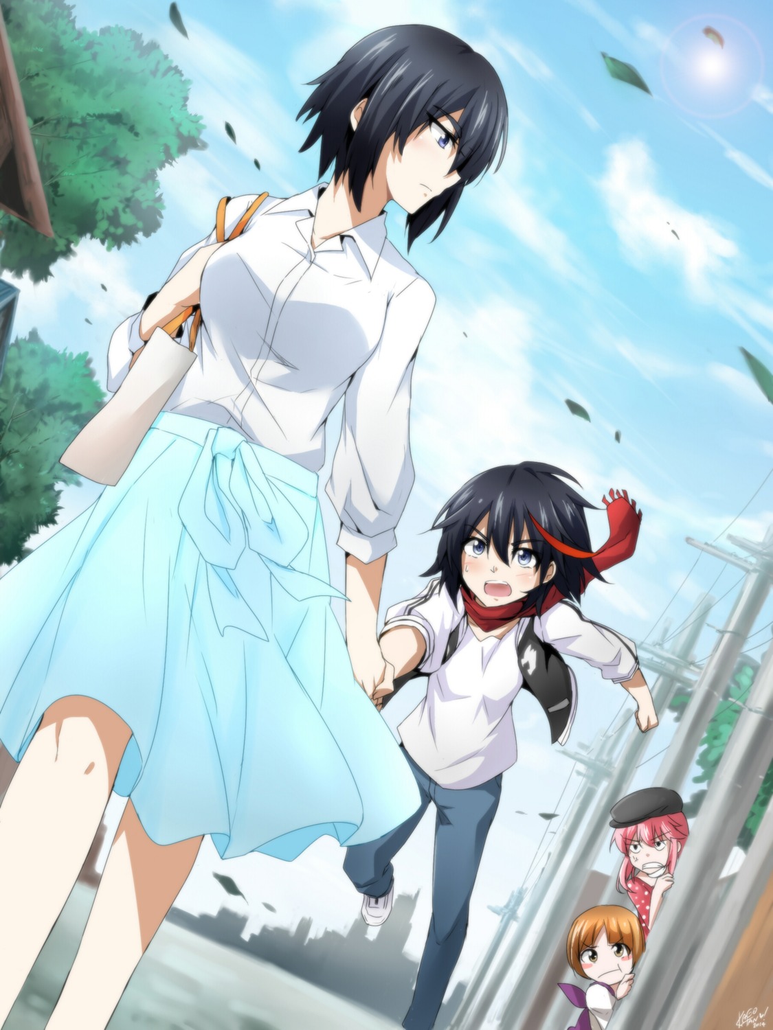 jakuzure_nonon, kago-tan, kill_la_kill, kiryuuin_satsuki, mankanshoku_mako, matoi_ryuuko