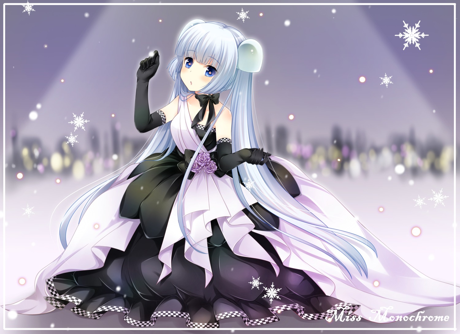 dress, miss_monochrome, miss_monochrome_(character), zexel_(nintama)