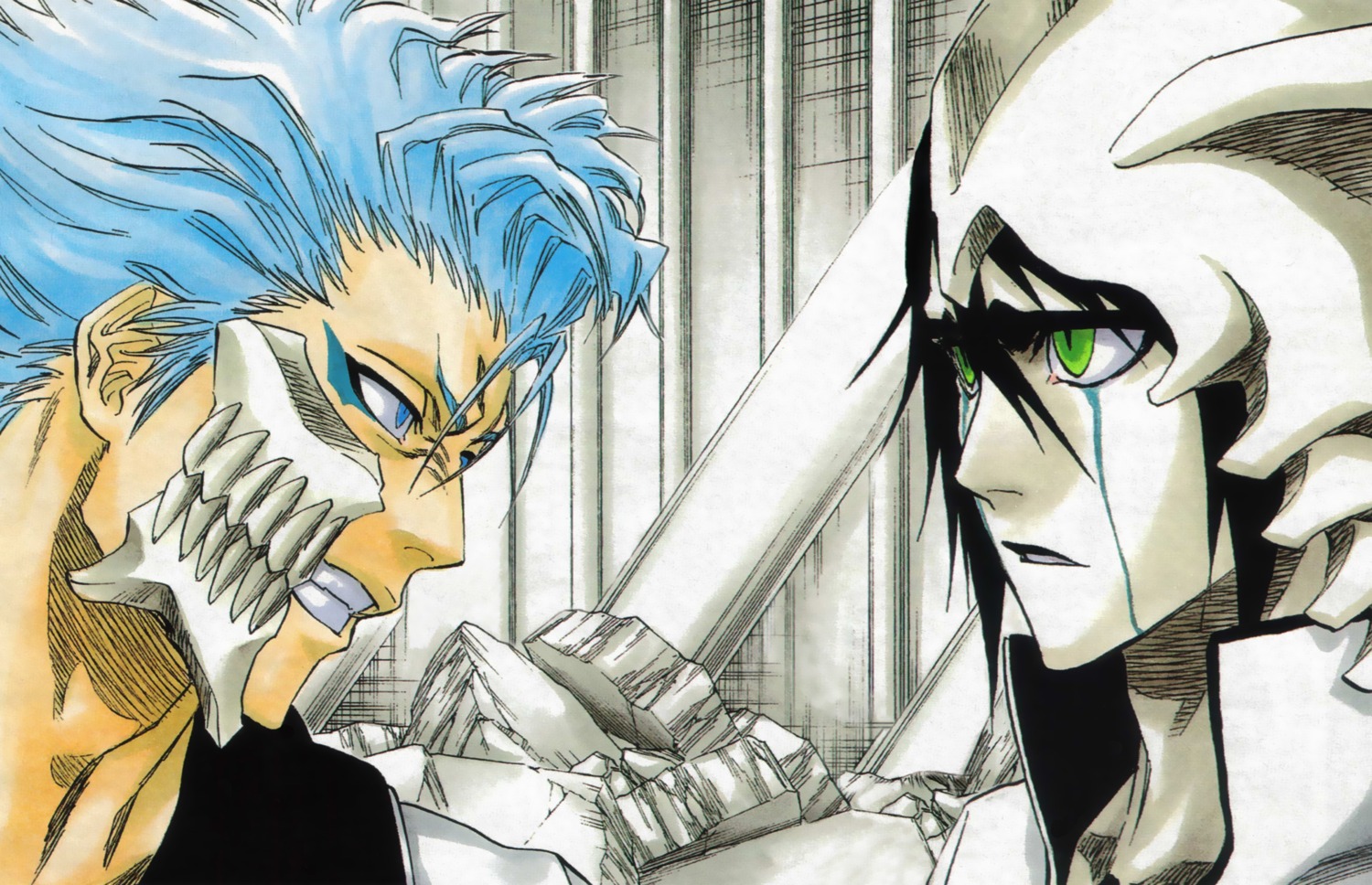 bleach, grimmjow_jeagerjaques, kubo_tite, male, ulquiorra_schiffer