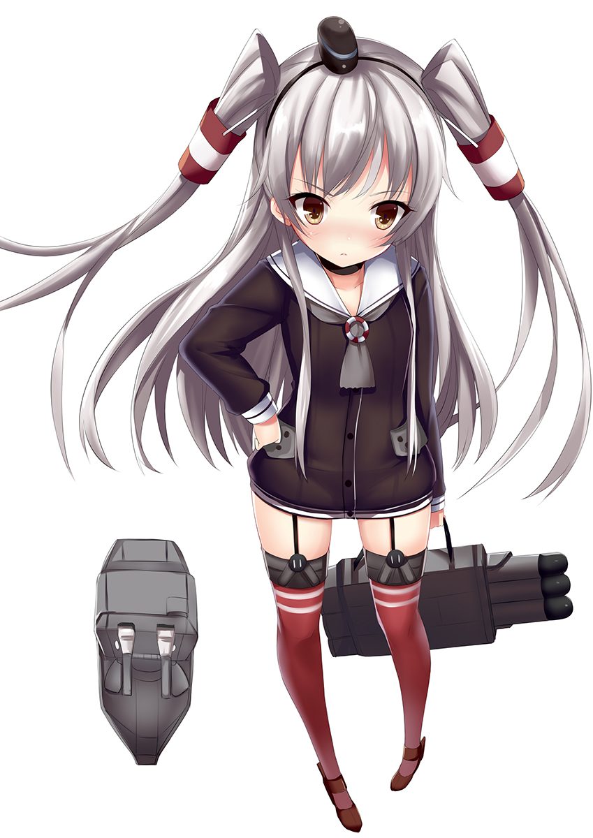 aixioo, amatsukaze_(kancolle), kantai_collection, rensouhou-chan, stockings, thighhighs