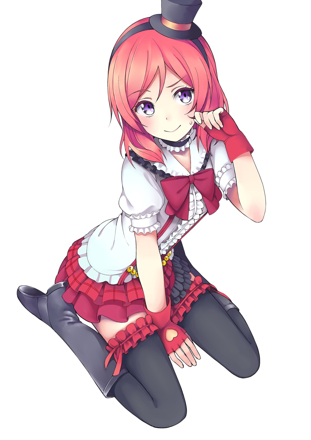 garter, love_live!, love_live!_(series), nishikino_maki, nnyu, thighhighs