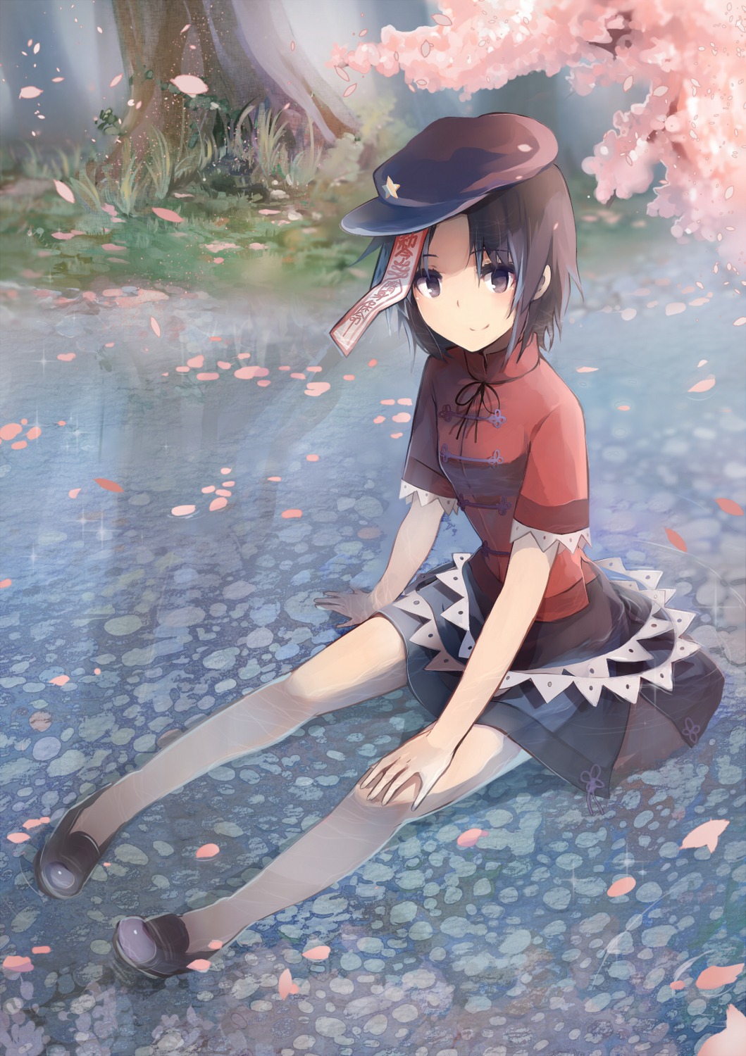 miyako_yoshika, tare_nu, touhou, wet