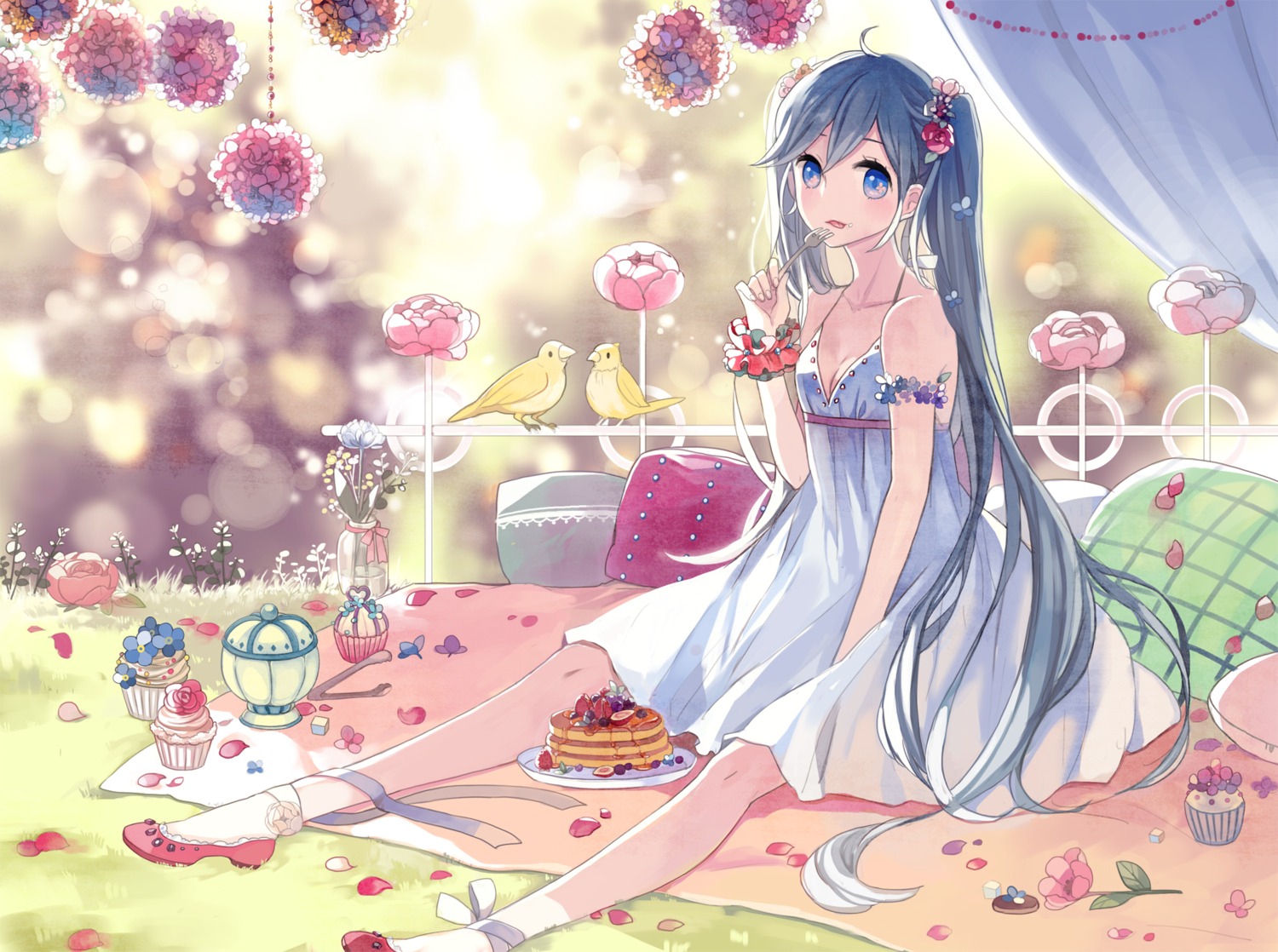 dress, hatsune_miku, ky692, summer_dress, vocaloid