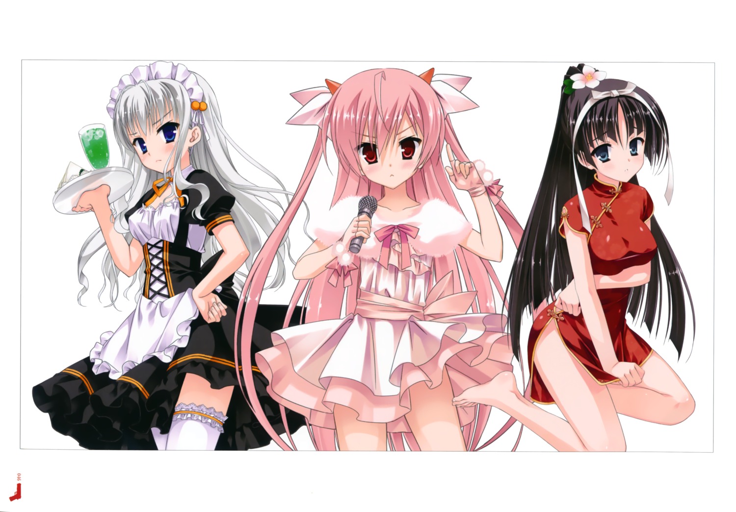 breast_hold, chinadress, dress, hidan_no_aria, hotogi_shirayuki, jeanne_d'arc, jeanne_d'arc_(hidan_no_aria), kanzaki_h._aria