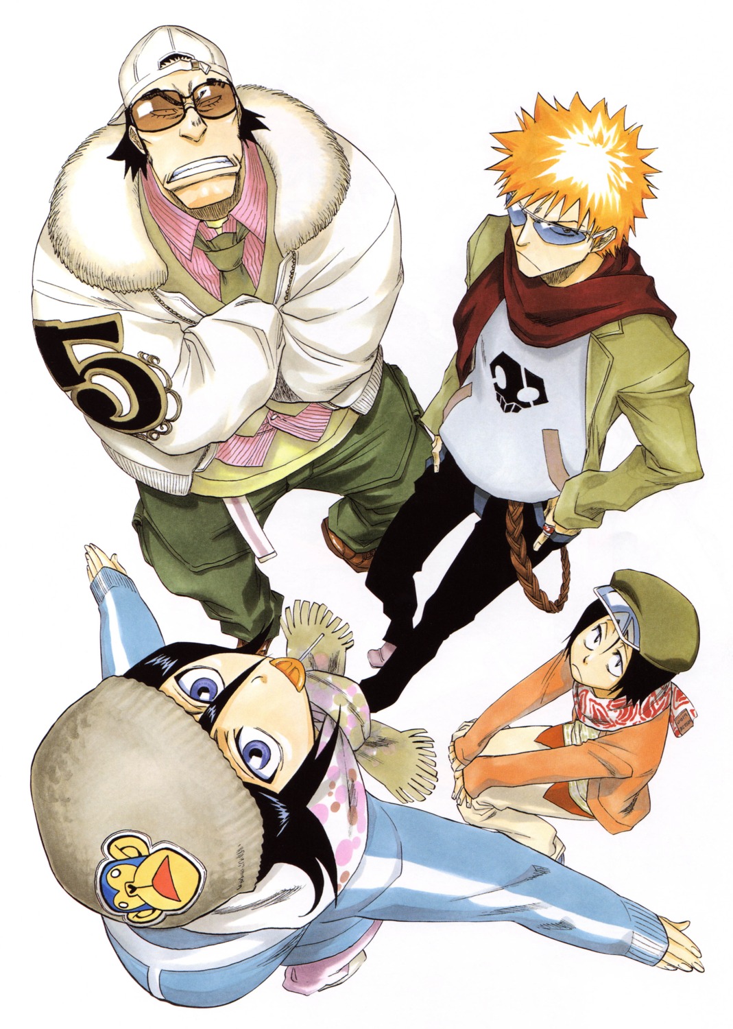 bleach, kubo_tite, kuchiki_rukia, kurosaki_ichigo, shiba_ganju, yamada_hanatarou