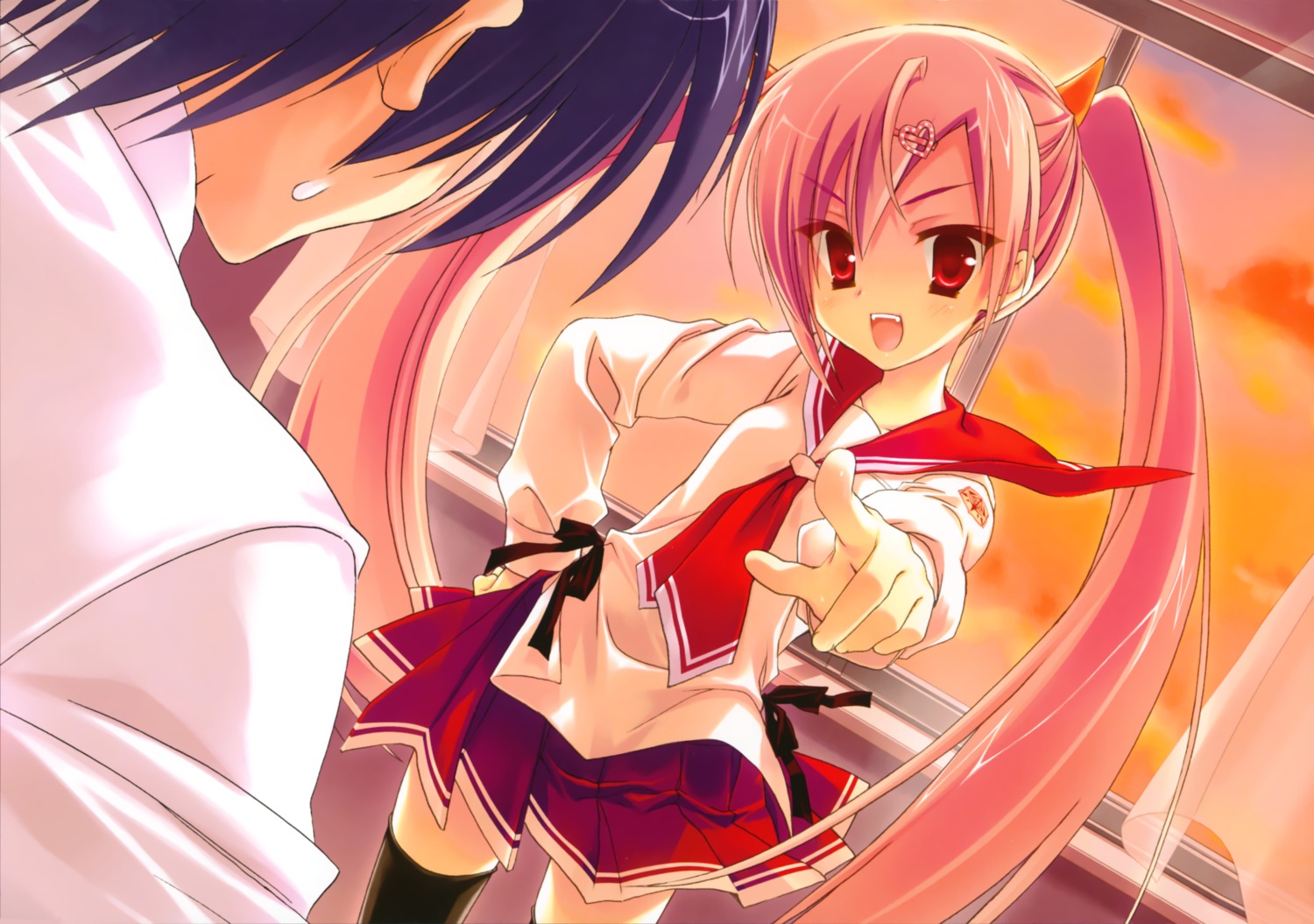 hidan_no_aria, kanzaki_h._aria, kobuichi, seifuku, thighhighs, tooyama_kinji