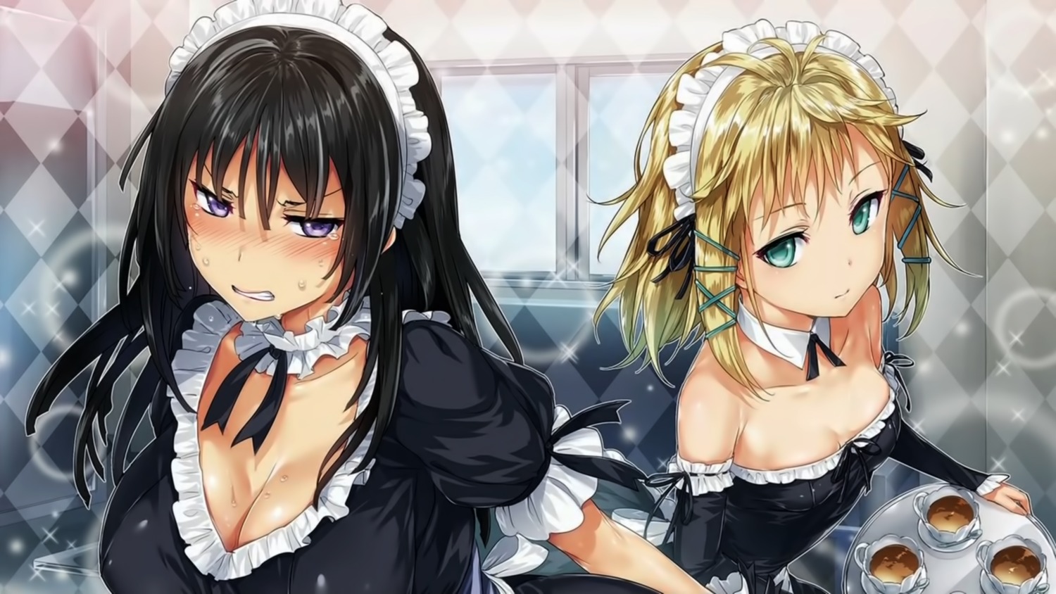 black_bullet, cleavage, endcard, hisasi, maid, tendou_kisara, tina_sprout