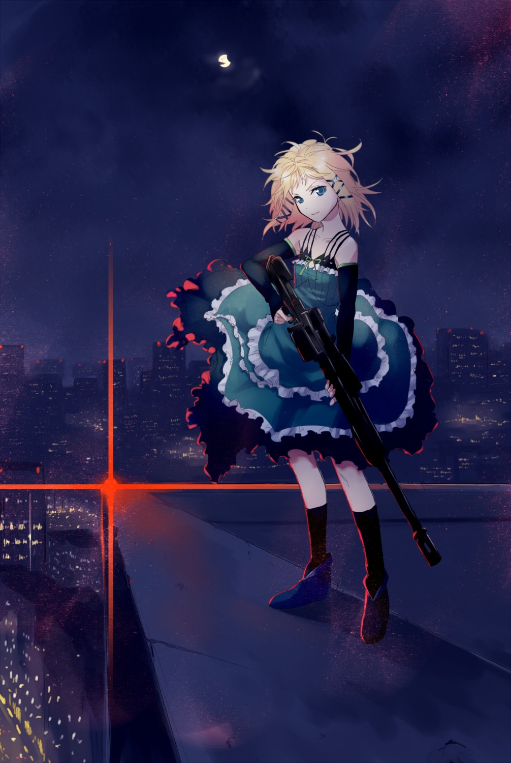 black_bullet, dress, gun, kiryuutyki, tina_sprout