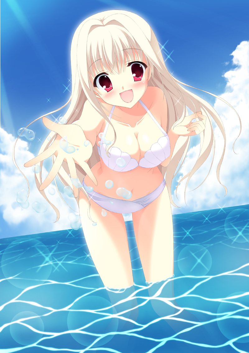 bikini, cleavage, nora_(artist), swimsuits