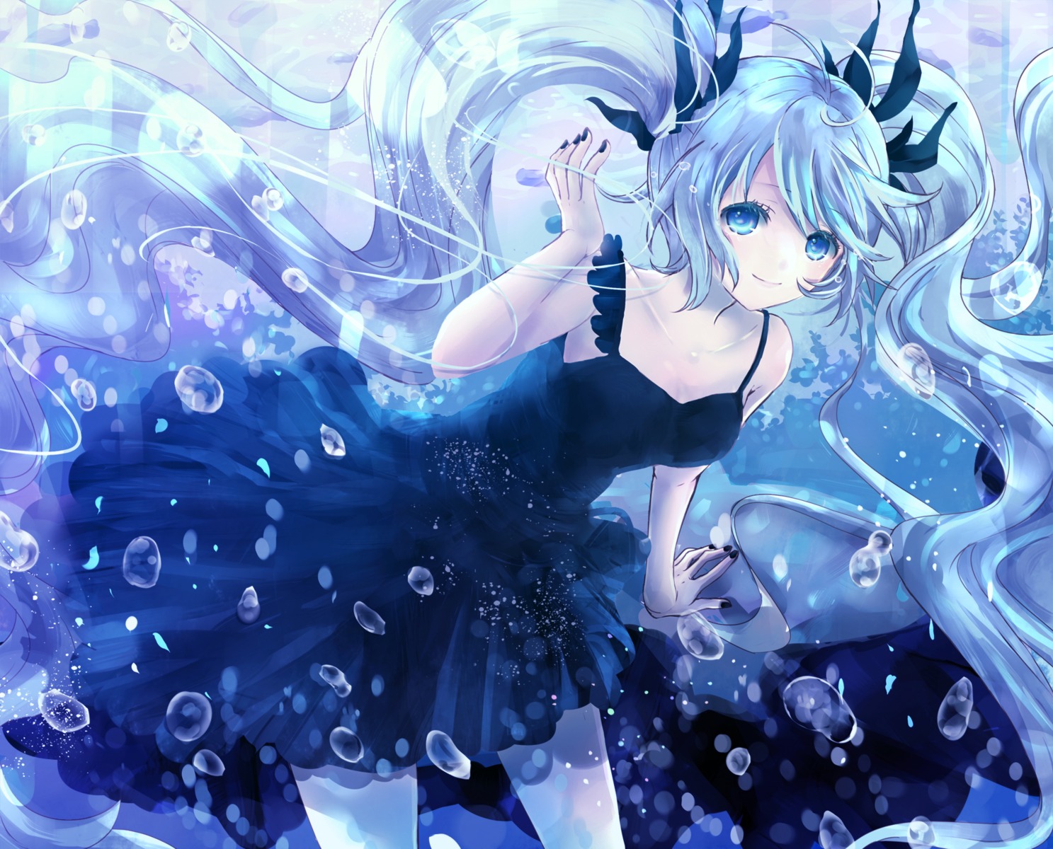 alicetype, dress, hatsune_miku, shinkai_shoujo_(vocaloid), summer_dress, vocaloid