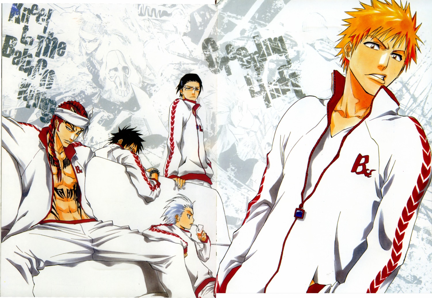 abarai_renji, bleach, crease, hisagi_shuuhei, hitsugaya_toushirou, kubo_tite, kurosaki_ichigo, male