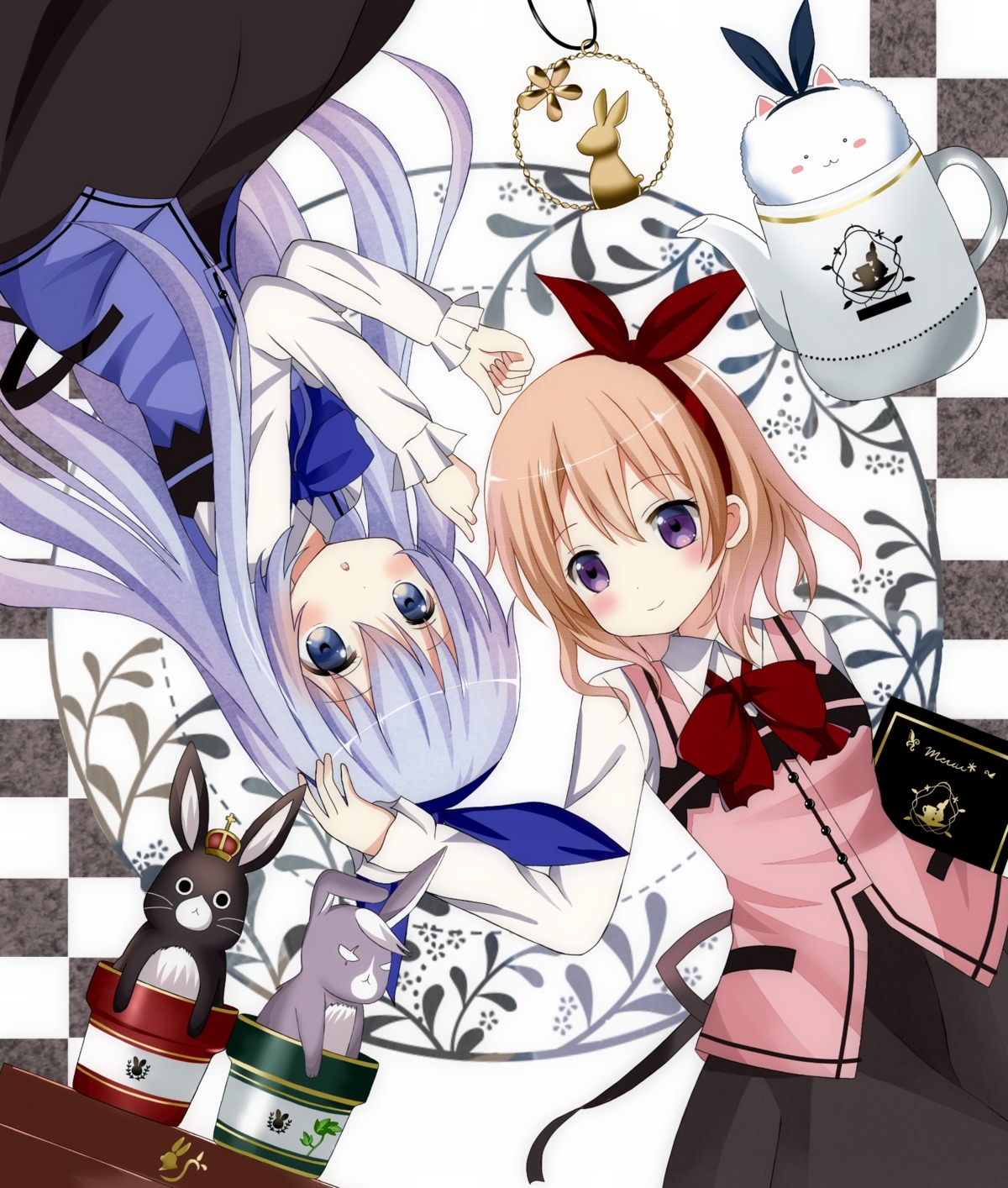 anko_(gochiusa), gochuumon_wa_usagi_desu_ka?, hoto_cocoa, kafuu_chino, ryoutan, tippy_(gochiusa), waitress, wild_geese