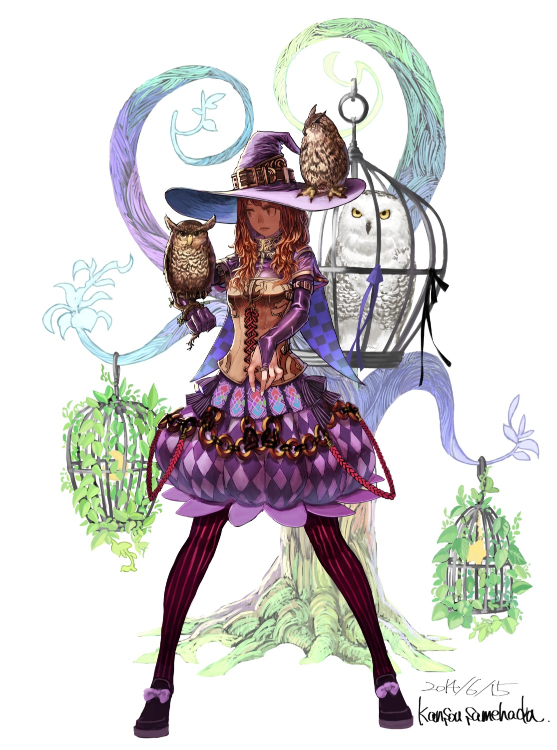 kansousamehada, pantyhose, witch