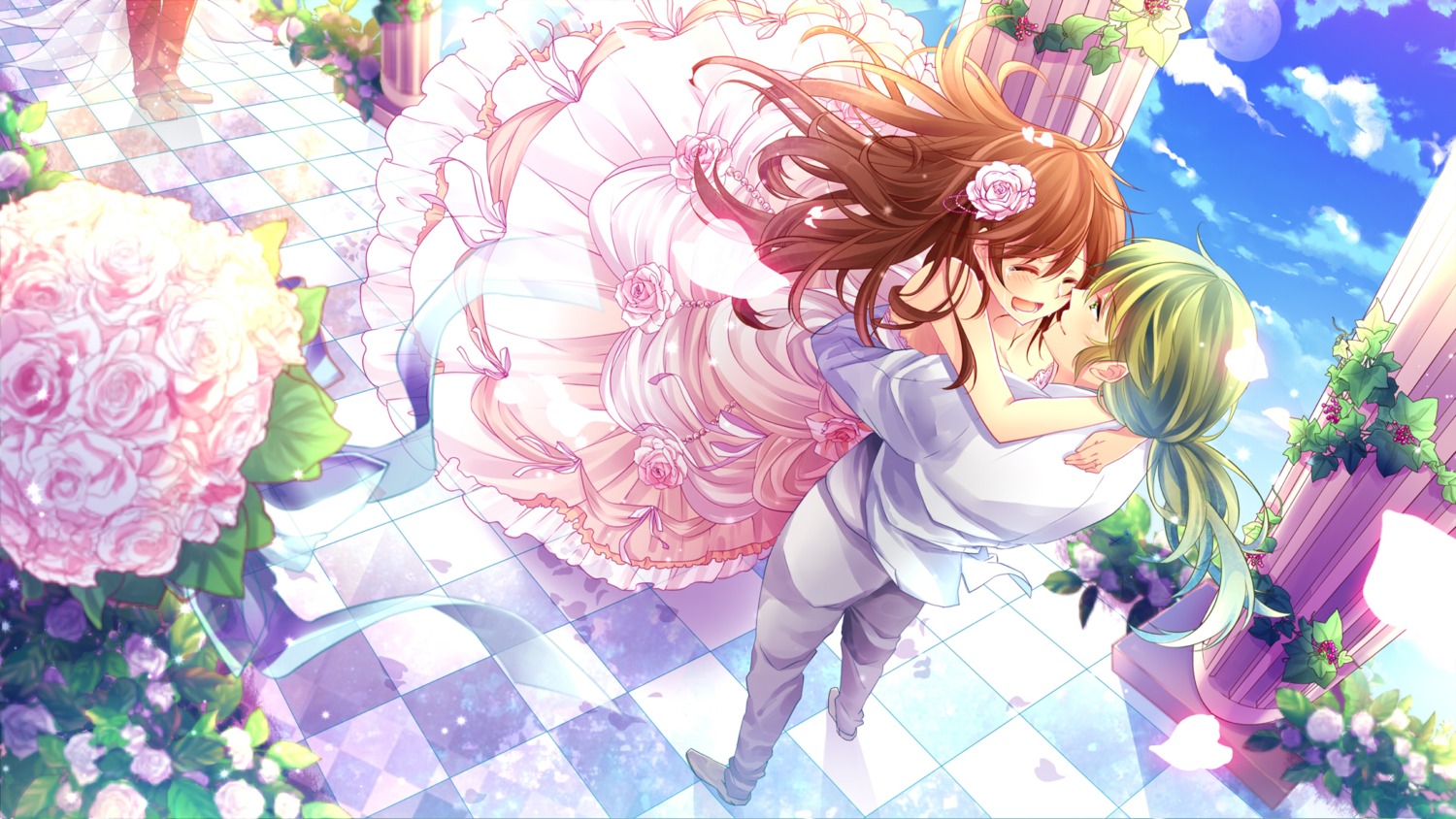dress, wallpaper, wedding_dress, yurichi