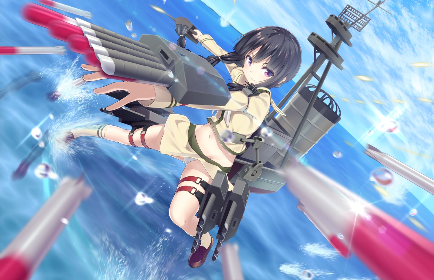 kantai_collection, kitakami_(kancolle), ninnzinn, pantsu