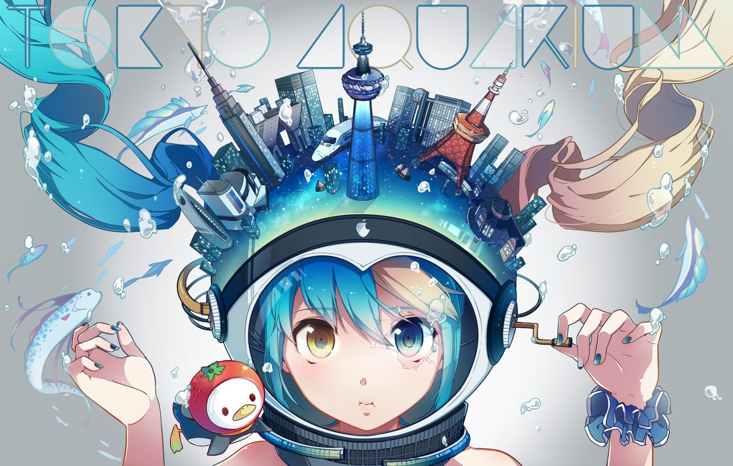 hatsune_miku, heterochromia, nou, vocaloid, wallpaper