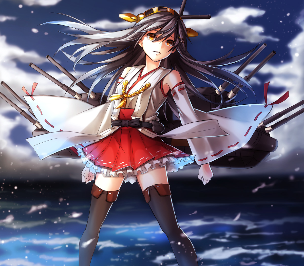haruna_(kancolle), kantai_collection, sakou_mochi, thighhighs